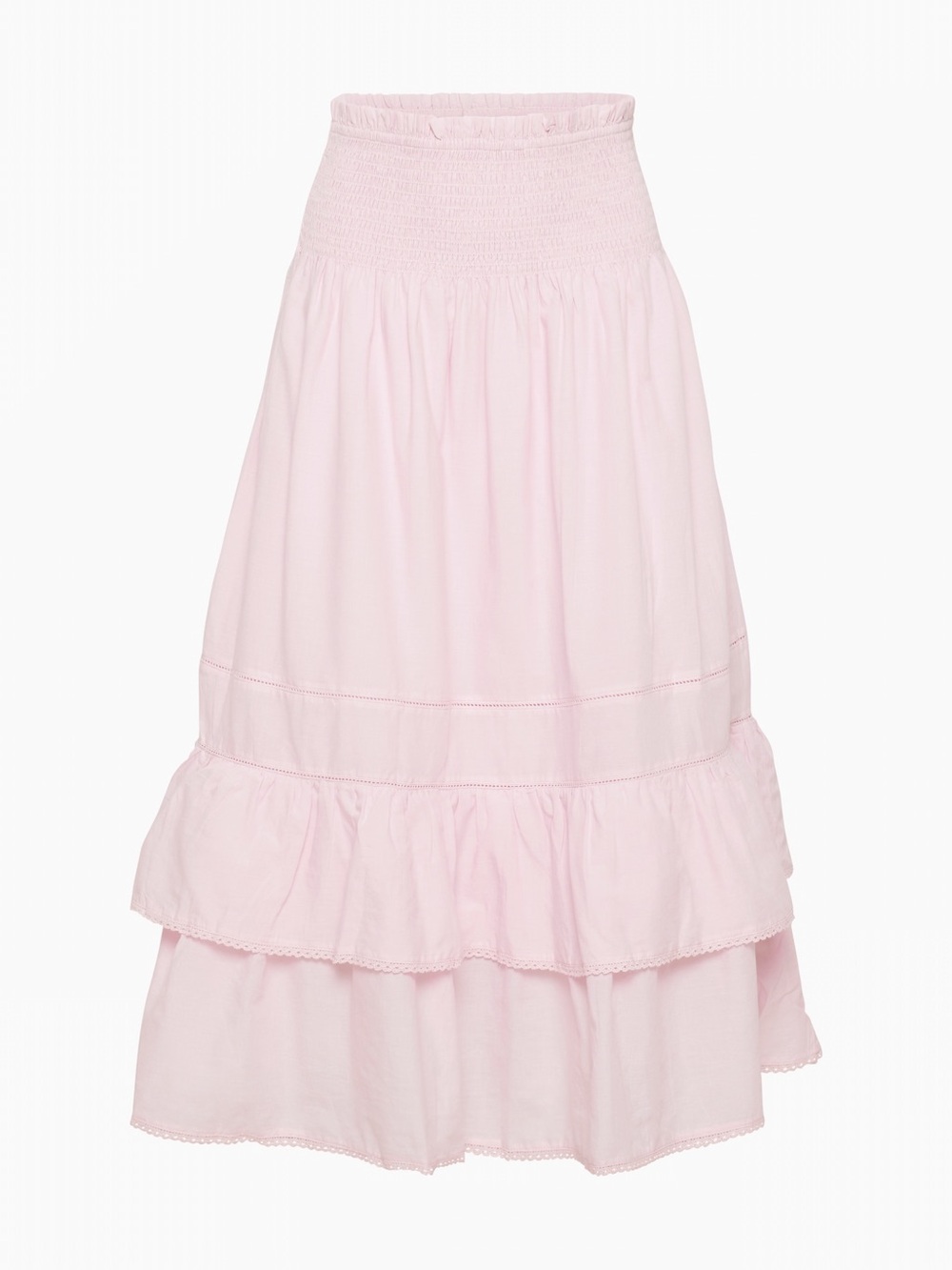 Aritzia Light Pink Little Moon Nicoya Tiered Maxi Skirt